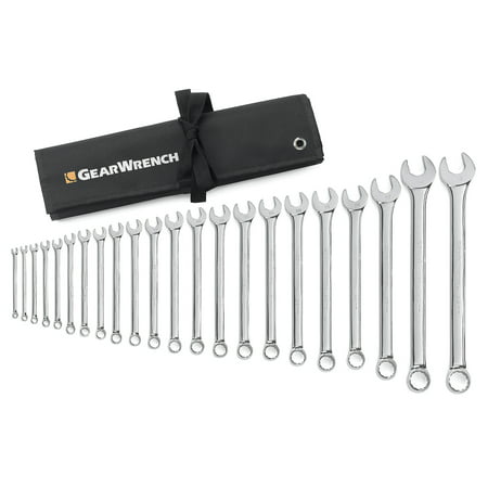 GearWrench 81916 22-Piece 12 Point Long Pattern Combination Metric Wrench Set