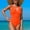 Orange, variant on Fnooota Women's One-Piece Swimsuits, Tummy Control Sexy Sleeveless Bathing Suits Army Green Size XL