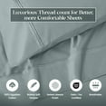 thumbnail image 4 of 1200 Thread Count Egyptian Cotton Sheets & Pillowcases, 4-Piece Sheet Set by Impressions - Queen, 4 of 13