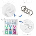 thumbnail image 4 of Happy Easter Shower Curtain, Waterproof Shower Curtains for Bathroom, Green Blue Purple Rabbits Love Heart Floral Washable Fabric Bathtub Curtain Set Bath Decor with 12 Hooks Standard 72"x72", 4 of 8