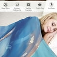 thumbnail image 3 of ONETECH  Soft Dolphins Blanket for Boys Girls Blue Dolphins in The Water Throw Cozy Warm Flannel Blanket for Kids Women Bed Sofa Couch Beach, 3 of 6