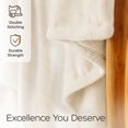 thumbnail image 4 of Flannel Fleece Throw Blankets for Couch or Bed - Plush and Warm 330GSM Lightweight Microfiber Blanket for Home Sofa and Bedroom (Throw 50"x60", White), 4 of 5