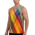 thumbnail image 2 of Haiem Abstract Watercolors Tartan Men Workout Tank Top Gym Bodybuilding Sleeveless Muscle T Shirts Athletic Tank Breathable Workout Shirt-Medium, 2 of 9