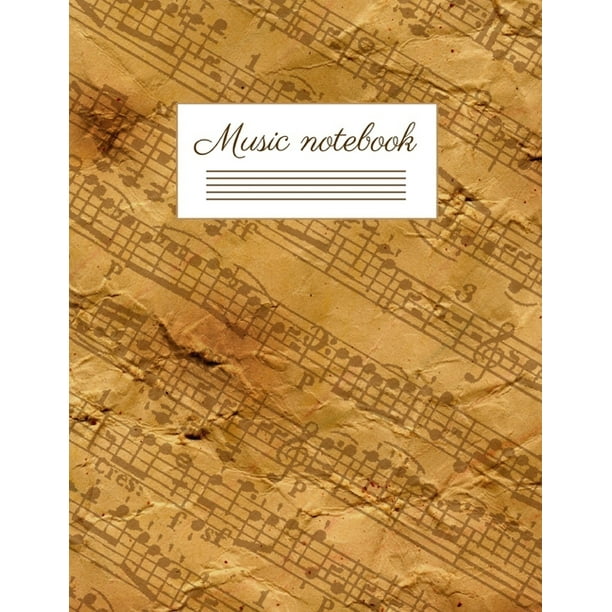 Music notebook wide staff manuscript paper 8.5x11 120 pages 8
