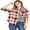 Spliced-Red, variant on Womens Spliced Plaid Button Down Flannel (S, Red)