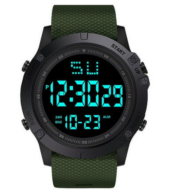 Reloj electrónico de esfera grande, reloj electrónico, calendario, semana, despertador, luz nocturna, cronómetro y otras funciones