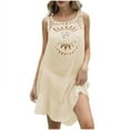 thumbnail image 2 of TMOYZQ Women's Swimsuits Cover Ups Solid Color Crochet Tassel Cover-Up Dress Beach Bathing Suit Bikini Coverups Dress, 2 of 7