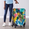 thumbnail image 4 of HELLHERO Polyester Spandex Suitcase Guard for Travel Washable Anti Scratch Breathable, Monstera Deliciosa Ferns, 4 of 7
