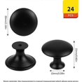 thumbnail image 2 of 24 Pack Matte Black Drawer Knobs, Round Furniture Knobs with Screws for Cabinets, Kitchen Bedside Tables (30mm), 2 of 5