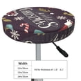 thumbnail image 4 of Naloa Merry Christmas Round Bar Stool Cushion Cover 12-14 inch, Fits Kitchen, Office, Restaurant Chairs - 13 inch, 4 of 7