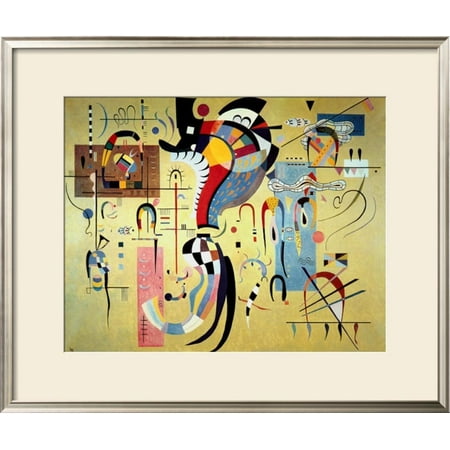 Wassily Kandinsky Artwork - Milieu Accompagne Framed Art Print Wall Art By Wassily Kandinsky - 34.5x28.5