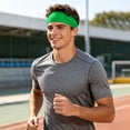 thumbnail image 2 of Fgnfyis Workout Headbands Breathable Sweat Wicking Feel Headband for Men Women Lightweight Bandana Style Sports Sweatbands Running Headband Green One Size, 2 of 4