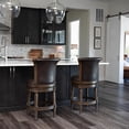 thumbnail image 4 of Maven Lane 26" Counter Height Bar Stool - Handcrafted Swivel Bar Stool with Walnut Finish and Marksman Saddle Vegan Leather - Bring Seamless Style and Comfort to Kitchen Islands and Dining Spaces, 4 of 12