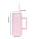 thumbnail image 3 of Taza térmica para caminar con asa | Taza de café de viaje de acero inoxidable | Vaso con aislamiento al vacío para bebidas frías y calientes | Tapa a prueba de fugas con pajita | Capacidad de 590 ml, 3 of 6