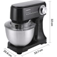 thumbnail image 2 of 4.8 Qt Electric Stand Mixer with 12 Speed Settings, Lightweight And Portable Kitchen Mixer for Everyday Use, Includes Egg Whisk, Dough Hook, And Flat Beater, 2 of 6