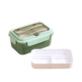 thumbnail image 2 of BUTASY Bento Box Light Lunch Box with High Inner Double Layered Compartment Lunch Box with Fork Spoon Convenient Microwave Lunch Box, 2 of 6