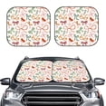 thumbnail image 2 of Salouo Colorful Bow Knots Pattern Car Windshield Sun Shade Foldable | Front Windshield Shade for Sun, Heat and UV Rays | Interior Sun Protection-Small, 2 of 6