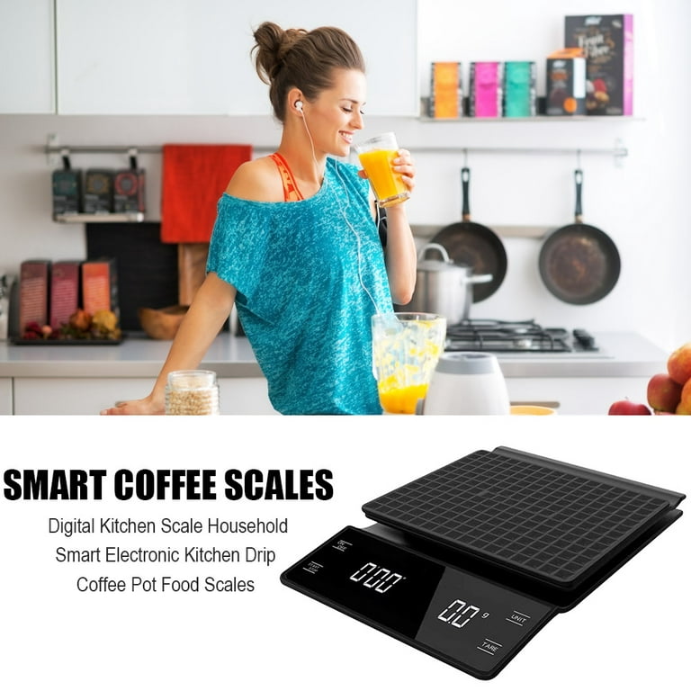 Coffee Scale with Timer Digital Kitchen Food Scale for Cooking