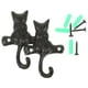 thumbnail image 4 of 2 piezas de colgilla de capa de capa antigua gancho colgante de pared gato gato gancho de pared, 4 of 5