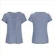 thumbnail image 2 of Suéter de Verano para Mujer, Cuello Redondo, Informal, Tejido A Crochet, Camiseta de Corta con Encaje y Costuras Huecas. Azul L, 2 of 5