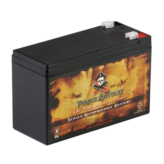 Pirate Battery 12V (12 Volts) 7Ah Sealed Lead Acid (SLA) Battery for Fish Finder