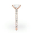thumbnail image 3 of 2 Carat Diamond and Radiant Cut Moissanite Engagement Ring in 14k Rose Gold (G-H/VS, G-H/SI, cttw) Size 10 by Beverly Hills Jewelers, 3 of 4