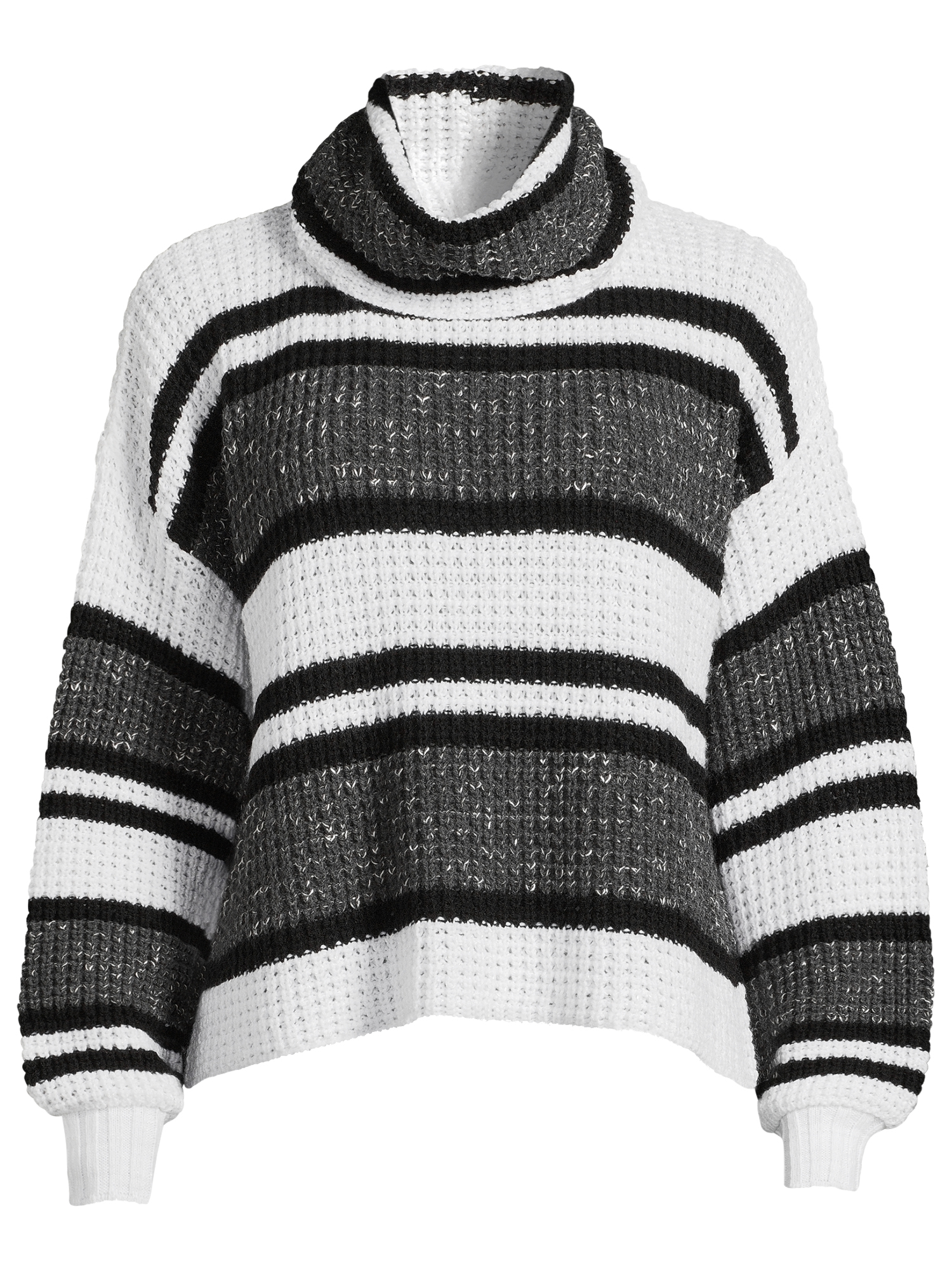 Time and Tru Women's Stripe Thermal Sweater