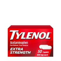 Tylenol Extra Strength 500mg Acetaminophen Caplets, 50 Ct
