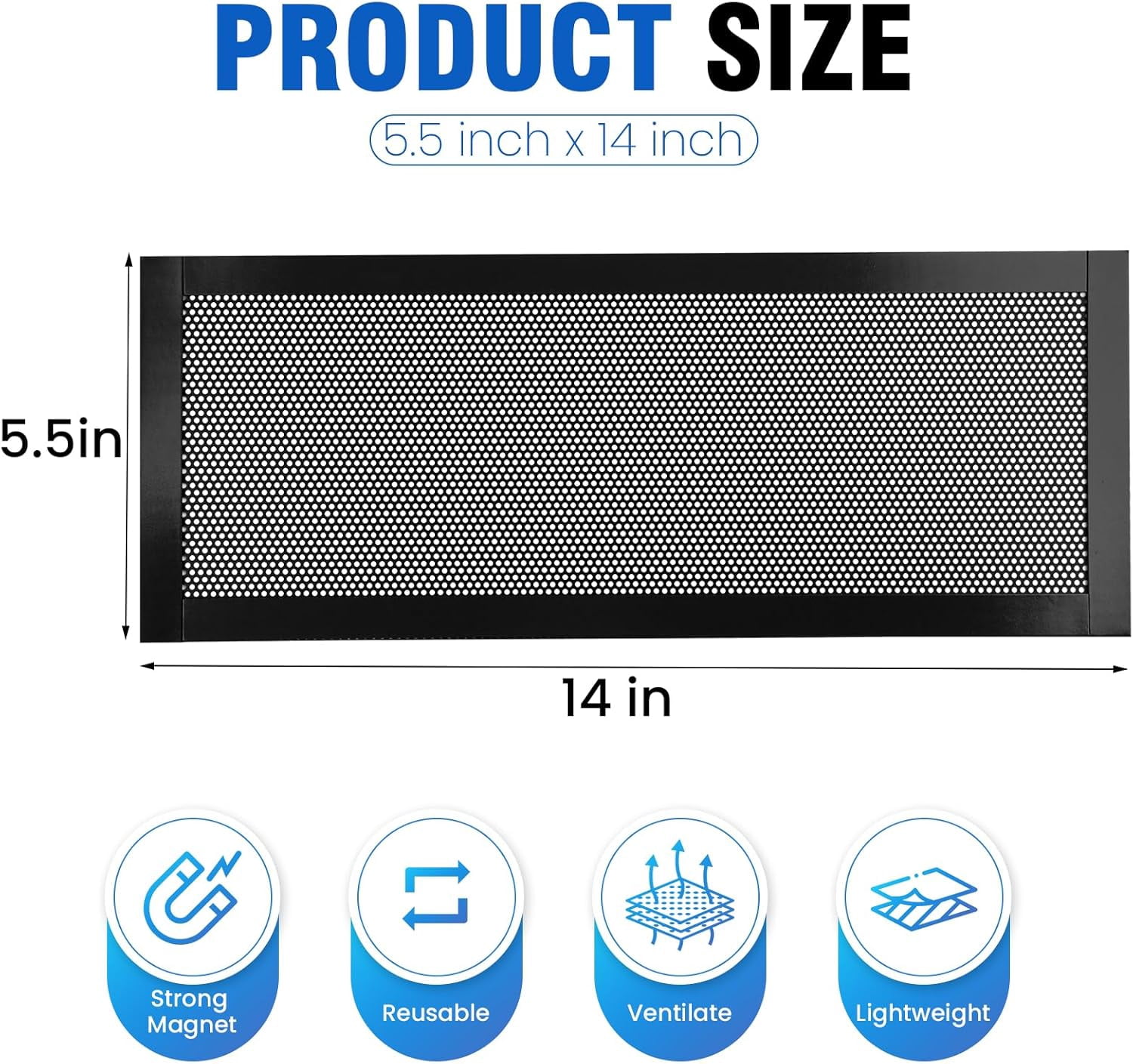 4P Magnetic Floor Vent Covers 4 x 10 Inch Air Vent Screen Cover Magnetic Floor Register Vent Covers Magnetic PVC Vent Mesh for Home Wall Ceiling Floor Catches Debris