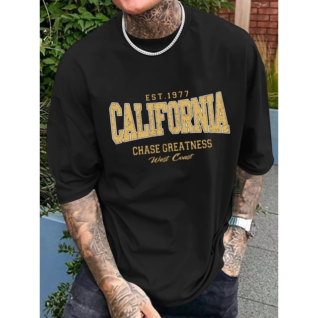 Camiseta estampada, camisetas para hombre, camiseta casual de manga corta para verano, camisetas de ocio