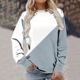 thumbnail image 4 of GigrtiJin Womens Oversized Pullover Sweatshirts Casual Long Sleeve Color Block Blouses Going out Round Neck Loose Tops, 4 of 6