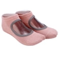 thumbnail image 3 of 1 par/set de calcetines de Pilates transpirables para mujer, calcetines de Yoga antideslizantes sin espalda para deportes de Fitness, color rosa, 3 of 5