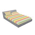 thumbnail image 2 of Ambesonne Geometric Fitted Sheet & Pillow Sham Set, Triangles Colorful, Queen, Dark Coral Pale Green, 2 of 2