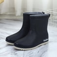 thumbnail image 4 of ssuyfkrb Ankle Rain Boots,Rain Boots for Women,Waterproof,Slip-Resistant,Solided,PVC,Black,38(US：6.5), 4 of 5