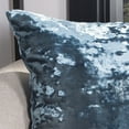 thumbnail image 4 of SAFAVIEH Gili 18" x 18" Distressed Solid Plush Pillow, Marine Blue, 4 of 5