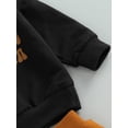 thumbnail image 6 of Arvbitana Newborn Baby Boys Halloween Long Sleeve Round Neck Letter Print Sweatshirt Tops + SweatPants Toddler Kids 2-Piece Casual Outfit Set 0M-3T, 6 of 8