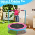 thumbnail image 2 of WOWLAND 3FT Toddler Trampoline with Handlebar for Age 1-6, Max Load 220LBS 36'' Indoor Mini Trampoline for Kids, Small Trampoline for Toddlers, Noise Free, Quick Assembly, 2 of 7