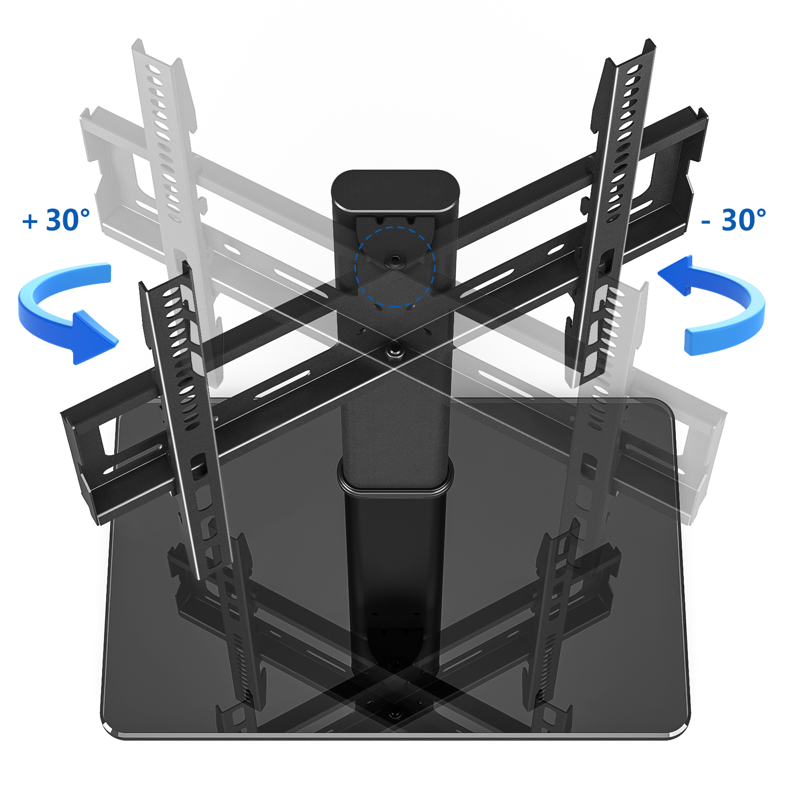 RTVR Modern Tabletop TV Mount Stand for 32-65 inch TVs, Black photo 4