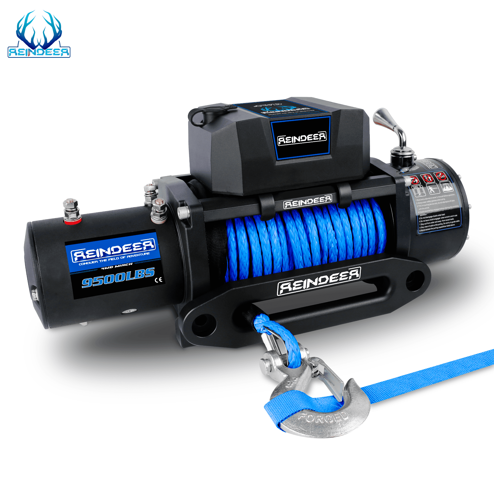 REINDEER New 12V Winch 9500 lb Load Capacity Electric Winch