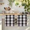 thumbnail image 4 of Black Grey Plaid Kitchen Towels Set of 1, Modern Abstract Ombre Gingham Checkered Absorbent Dish Towels for Kitchen, Microfiber Hand Towel, Quick Drying Tea Towel for Cleaning Decorative Dishcloths, 4 of 7
