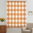 thumbnail image 3 of Orange Plaid Sheer Curtains 108" Extra Long, Gradient Geometric Buffalo White Checkered Light Filering Curtains, Privacy Drapes Simi Floor to Veiling Curtain for Living Room Large Window Treatment, 3 of 9