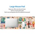 thumbnail image 2 of Vintage Groovy Hippie 70s Gaming Mouse Pad XL, Extended Stitched Edges Mousepad, Large Mouse Mat Desk Pad, Long Non-Slip Rubber Base Mice Pad（31.5x12 Inch）, 2 of 6