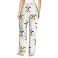 thumbnail image 3 of Xecao Mardi Gras Carnival1 Women's Straight Lounge Pajama Pants: The Epitome of Relaxed Sleepwear, 3 of 9
