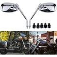 thumbnail image 1 of Motorcycle Rear View Side Mirrors mm Chrome for Honda Sports Bike Suzuki Scooter Cruiser, 1 of 7