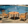 thumbnail image 5 of Grade-A Teak Dining Set: 2 Seater 3 Pc: 48" Round Butterfly Table And 2 Osborne Arm Chairs Outdoor Patio WholesaleTeak #WMDSWVm, 5 of 6