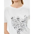 thumbnail image 5 of Cotton Crew Neck Short Sleeve Printed T-Shirt, 5 of 6