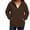 Brown, variant on Asgosdo Hoodies for Women Long Sleeve Button Collar Drawstring Hooded Tops Loose Fit Sweatshirts Comfy Casual Winter Pullover
