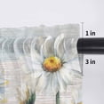thumbnail image 5 of Vintage Flowers Valance Curtains for Kitchen/Living Room/Bathroom/Bedroom Window,Rod Pocket Small Topper Half Short Window Curtains Sheer Scarf,White Daisy Spring Floral Summer Botanical 54"x18", 5 of 8