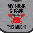 thumbnail image 4 of Inktastic Yaya and Papa Love Me Grandchild Boys or Girls Baby Bib, 4 of 4
