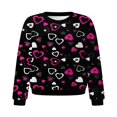 thumbnail image 3 of AMERTEER Chandails en Molleton de la Saint-Valentin pour Femmes Manches Longues Col Rond Pull, 3 of 5